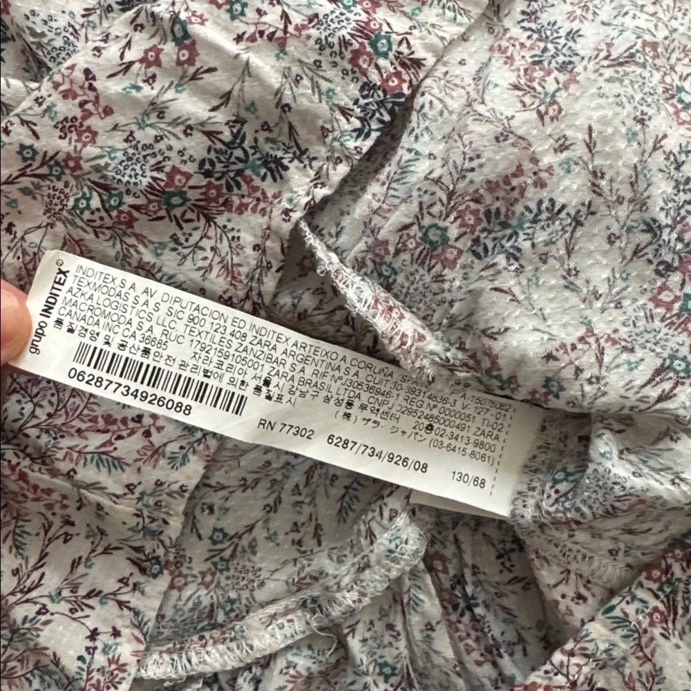 Zara girls soft collection floral blouse 8